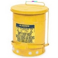 thumbnail image 1 of Justrite Mfg. Co. Yellow Oil Waste Can, 6 Gallon, 1 of 4