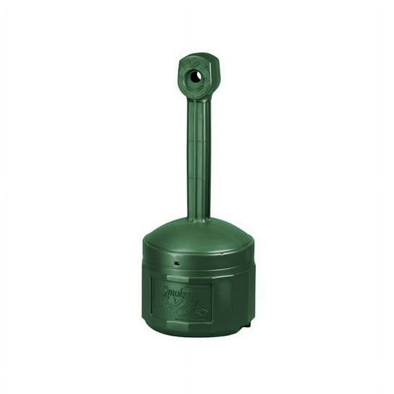 Original Smoker's Cease-Fire 16 Quart Polythylene Cigarette Butt Receptacles - Forest Green