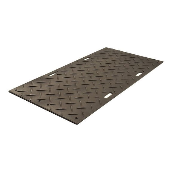 Ground Protection Mat, High Density Polyethylene, 3 ft W x 6 ft L, 1/2 in Thick