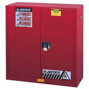 Justrite Sure-Grip EX Class III Paint Storage Cabinet, 40 gal, Self-Closing Doors, Uniform Fire Code (1 Unit)