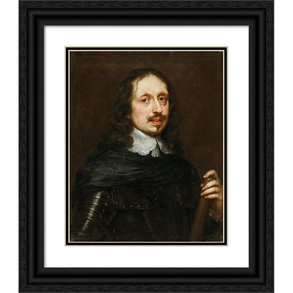 Justus Sustermans 20x24 Black Ornate Framed Double Matted Museum Art Print Titled: Portrait of 'Medici's (1613-167)