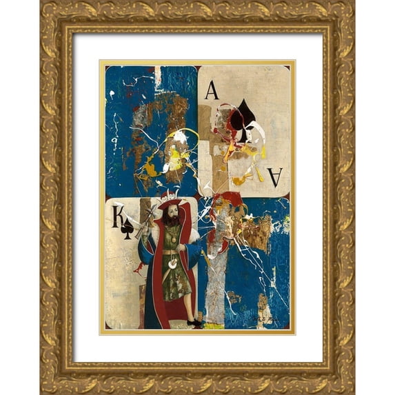 Juta and Mareks 11x14 Gold Ornate Wood Framed with Double Matting Museum Art Print Titled - The King