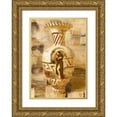 thumbnail image 1 of Juta and Mareks 11x14 Gold Ornate Wood Framed with Double Matting Museum Art Print Titled - With a Hat, 1 of 4