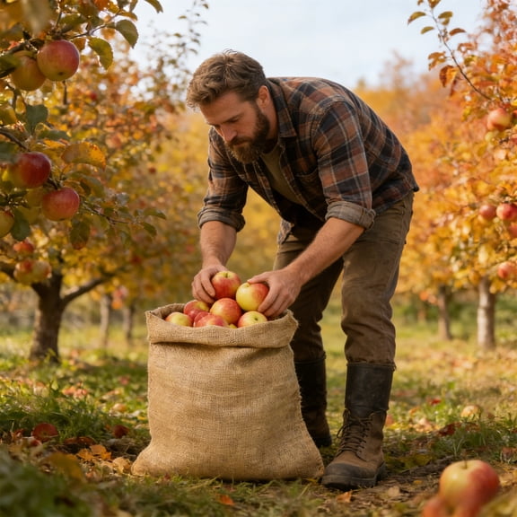 Jute Bags Heavy Duty Natural Fiber Sack for Potato Fruit Grain Vegetable Storage High Strength Thick Eco-Friendly Reusable Produce Carrier for Farmers Market and Bulk Food Pantry Topliu