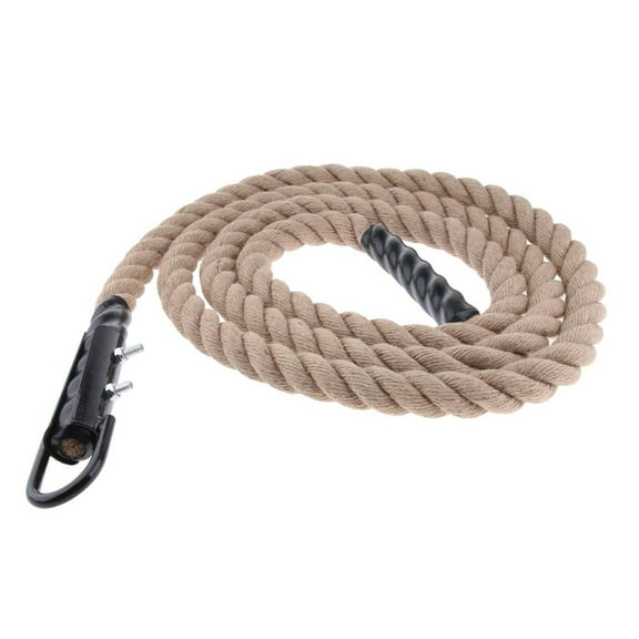 Jute Braided Exercise Training Rope, 38mm Diameter, Optional Length - Brown, 38mmx5m