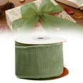 thumbnail image 1 of 5 Yards Burlap Wired Edge Ribbon Green Ribbon Bow Decor Christmas Bows Christmas Tree Gift Wrapping Christmas Craft Supplies Christmas Ribbon For Crafts Christmas Tree Bows, 1 of 4
