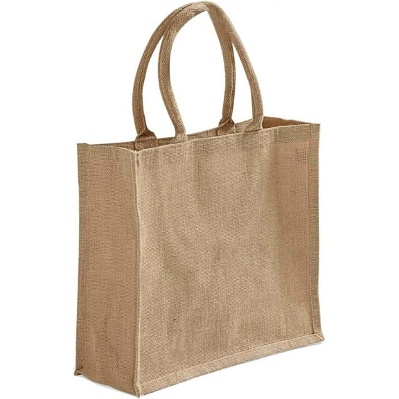 Jute Burlap Tote Bags – Multiple Size Options, Reusable and Eco-Friendly for Shopping, Events, Gifts & More