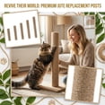 thumbnail image 1 of Jute Cat Scratching Post, 15Cm Long (5.9Inch) X 6Cm Diameter (2.4Inch), Cat Scratcher For Cage, Cat Climbing Frame, Cat Toy With Natural Jute Rope For Scratching & Grooming, Cat, 1 of 7