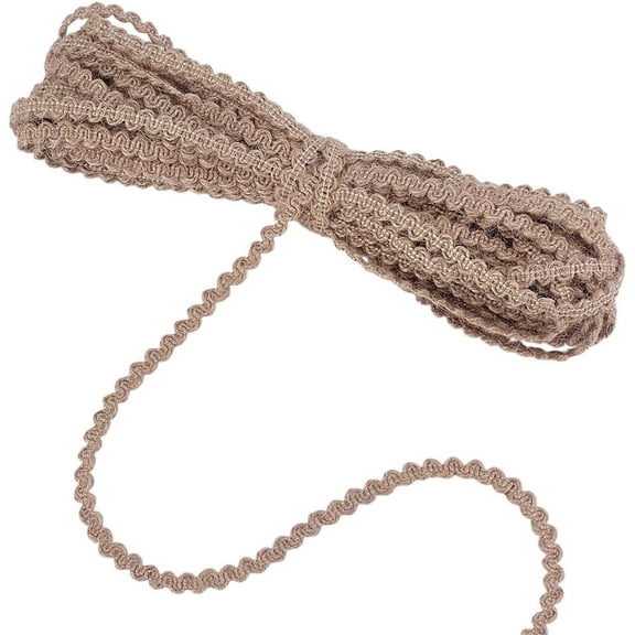 Jute Cord Ribbon Burlap Ribbon Clothes Accessories Tan 1/4 inch(7.5mm)