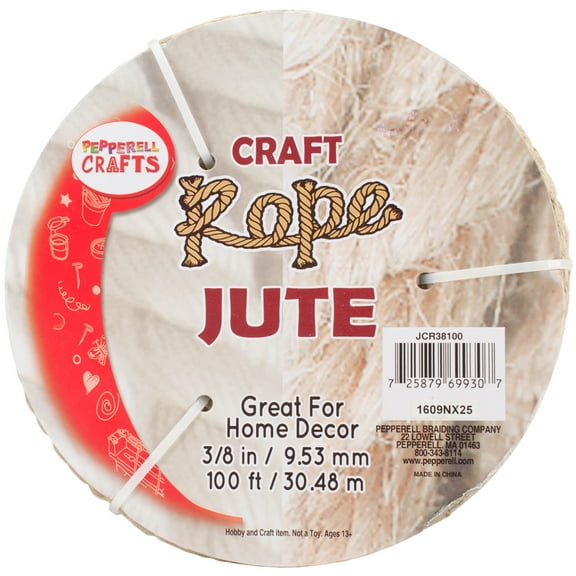 Jute Craft Rope .375"X100'Natural