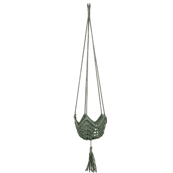 Jute Crochet Long Plant Hanger,Macrame Holder Rope,Hanging Planter With Patterns,Crochet Boho Design For Halloween Decor,Indoor Macrame Hanger For Indoor Outdoor Garden Decoration