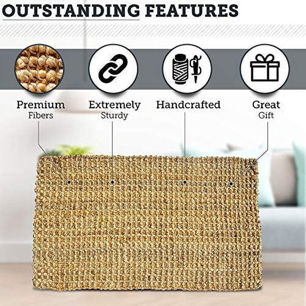 Jute Doormat Size 17.5Inches X 30Inches Pile Height 1Inch