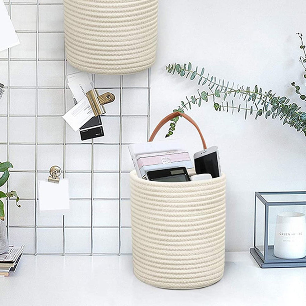 Jute Hanging Basket 6.3*7.09*11.81", Wall Hanging Planter Baskets, Jute Woven Hanging Storage Baskets