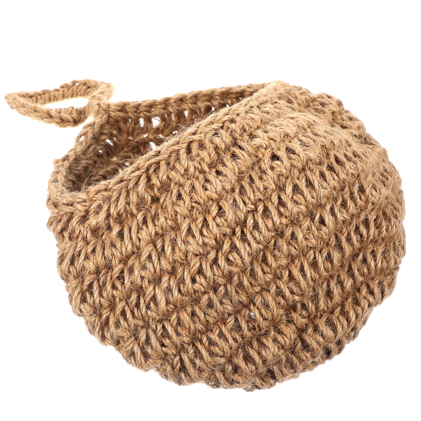 Jute Hanging Fruit Basket Kitchen Teardrop Hanging Wall Planter Woven