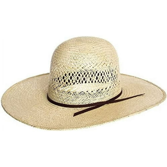 Jute Open Crown 4 1/2" Brim Straw Cowboy Hat Natural