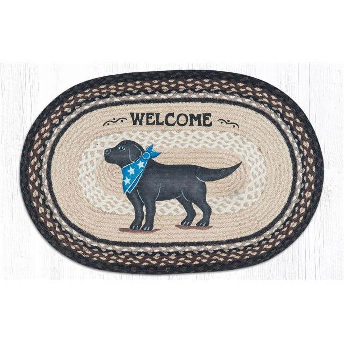 Jute Oval Black Lab Patch - 20 x 30 in. - Walmart.com