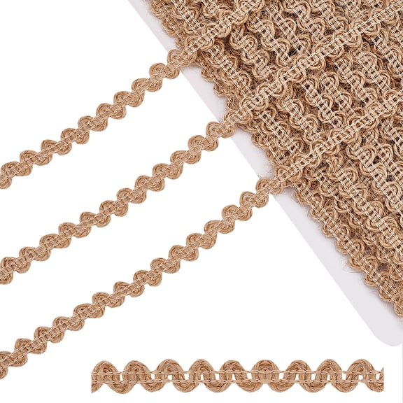 Jute Ribbon for Jewelry Making Peru 8x1mm 16.40 Yards(15m)/Card