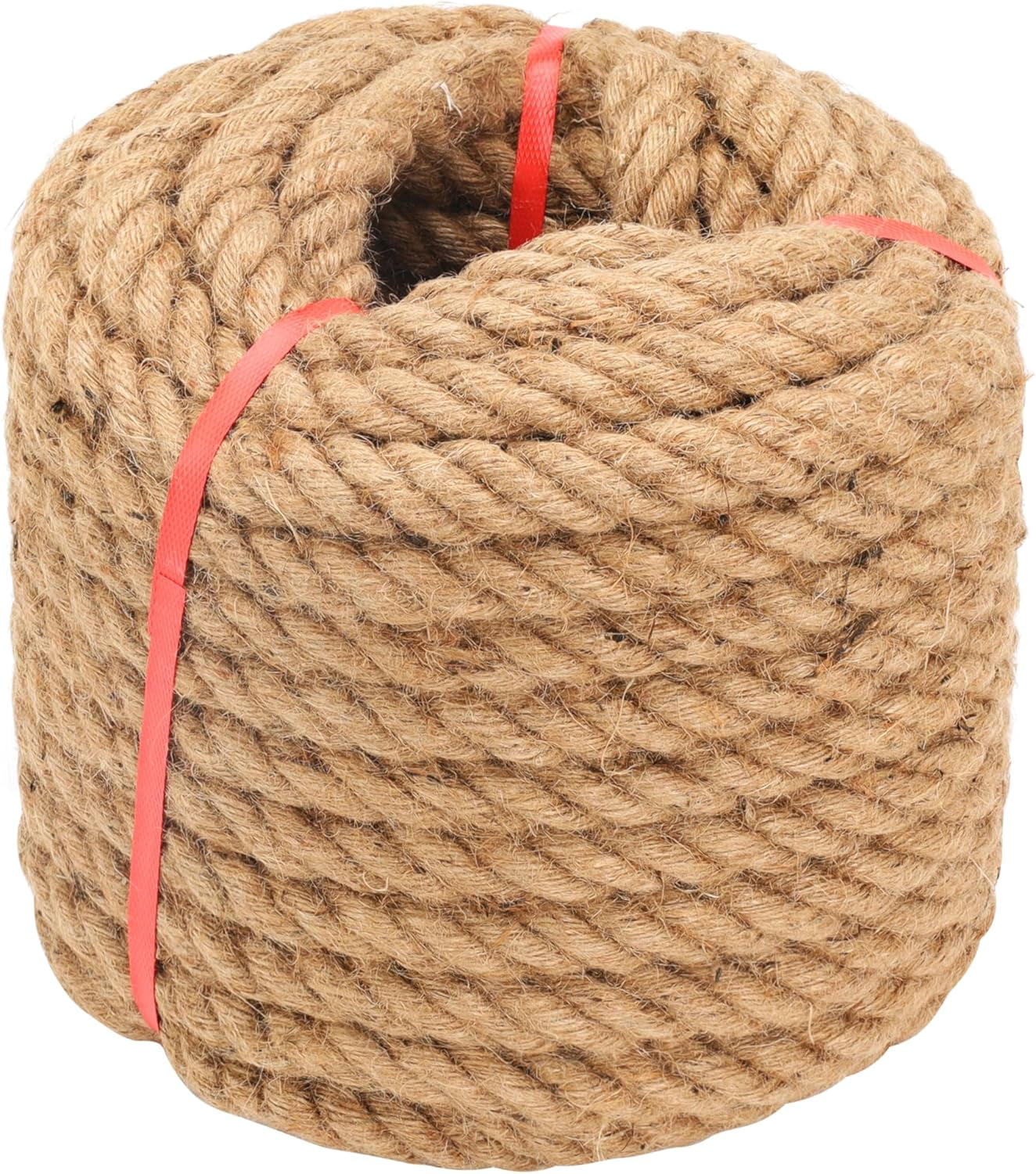 Jute Rope (1 in X 100 ft), 25mm Thick Twisted Manila Ropes,Tug of War ...