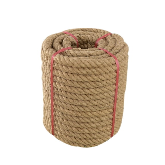 Jute Rope 1inch X 100ft Heavy Duty Twisted Manila Rope for Crafts, Landscaping, Tug of War