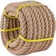 thumbnail image 1 of Jute Rope 3/4 Inch x 50Ft,Natural Hemp Rope,Thick Rope,Swing Rope,Heavy Duty Rope Available as Tug of War Rope,Nautical Rope,Craft Rope,Lasso Rope and Rope for Hammock,etc., 1 of 17