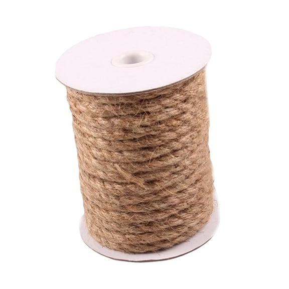 Jute Rope, 8mm Packing Strings, 15m/49feet Hand Woven Durable Weaving Rope, Packing Cords Jute Twisted Cord Twine Rope Hemp Rope, Eco Friendly
