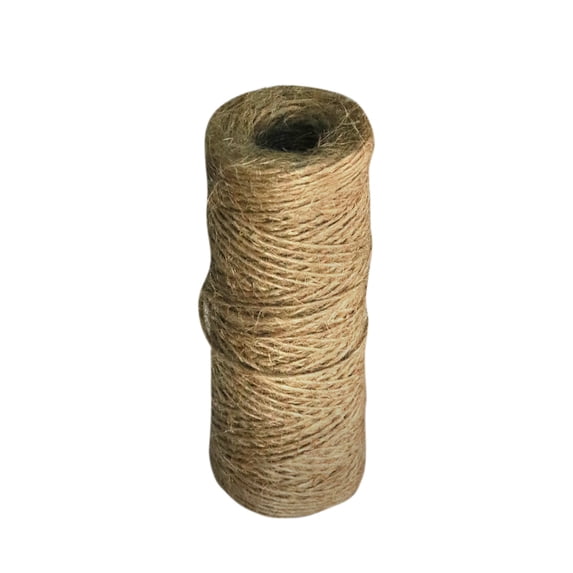 Jute Rope, Czzoypi 100 Yard Thin Rope for DIY Crafts, 3mm Natural Flax Twine Packaging Gardening Gift Wrapping