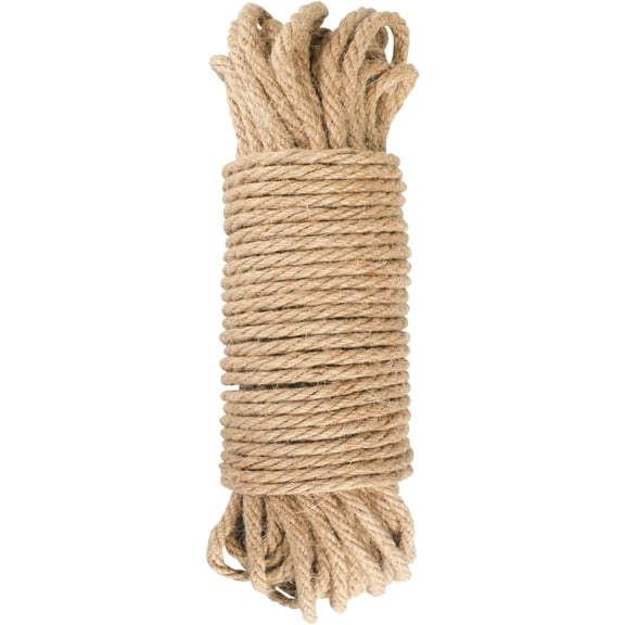 Jute Rope,Hemp Rope Heavy Duty Jute Rope 1/4 inch x 164 Feet(6 MM x 50 M) Twisted Hemp Rope for Indoor and Outdoor Gardening,Crafts, Home Decorating, Climbing,DIY