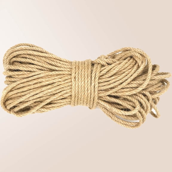 Jute Rope Natural Clothesline Garden Twine, Heavy Duty & Strong Decorative String for Crafts, Hanging Plants, Packing & Bundling