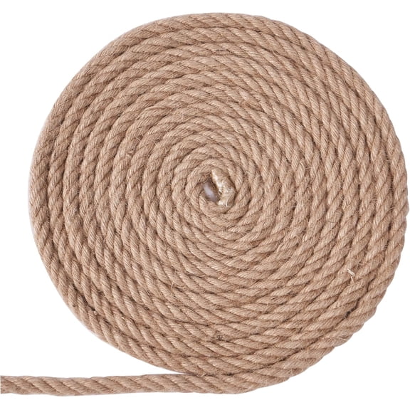 Jute Rope, Natural Hemp Rope, Thick Rope, Swing Rope, Heavy Duty Rope for Tug of War, Nautical, Craft, Lasso and Hammock.