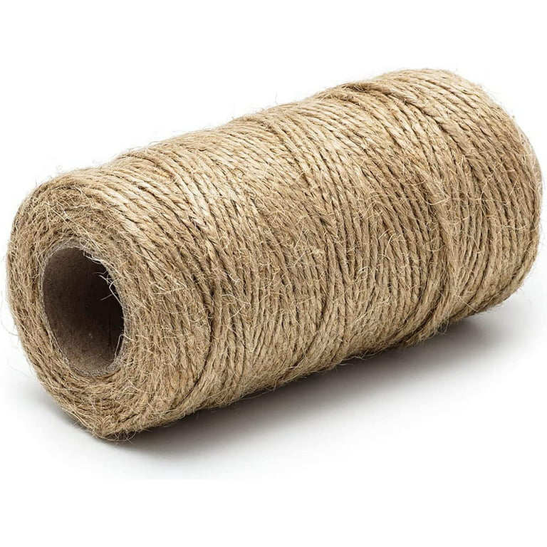 FUFACL Jute Rope - Natural Jute Twine String 400ft Thin Rope for Gift Box Packing, Decorating, Gardening, Women's, Size: One size, Brown