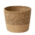 thumbnail image 1 of Jute Rope Basket Indoor Modern Woven Flower Pot Basket Seagrass Storage Organizer Planter Rustic Decorative Containers Cover Laundry Bin for Porch Living Room Entryway, 1 of 5