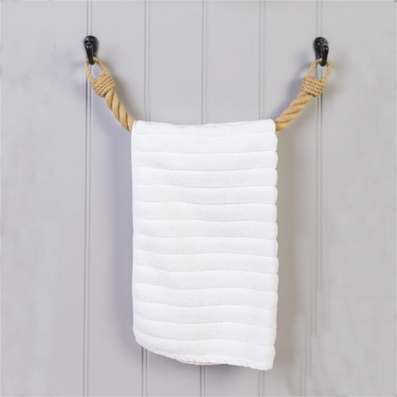 Jute Rope Toilet Paper Holder | Wall-Mounted Bathroom Storage Rack | Space-Saving Organizer for Rolls & Towels | Rustic Modern Decor | Easy Installation with Hardware Included