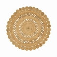 thumbnail image 1 of Natural Jute Circle Rug, Reversible Rustic Farmhouse Boho Area Mat, Natural_C, 2 FT, 1 of 5