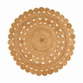 thumbnail image 1 of Natural Jute Circle Rug, Reversible Rustic Farmhouse Boho Area Mat, Natural_E, 6 FT, 1 of 5