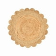 thumbnail image 1 of Natural Jute Circle Rug, Reversible Rustic Farmhouse Boho Area Mat, Natural_F, 6 FT, 1 of 5