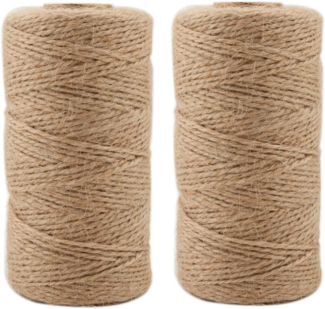 Natural Jute Twine 1mm 328 Feet Crafting Twine String for Crafts Gift,  Craft Projects, Wrapping, Bundling, Packing, Gardening and More, Jute Rope  to