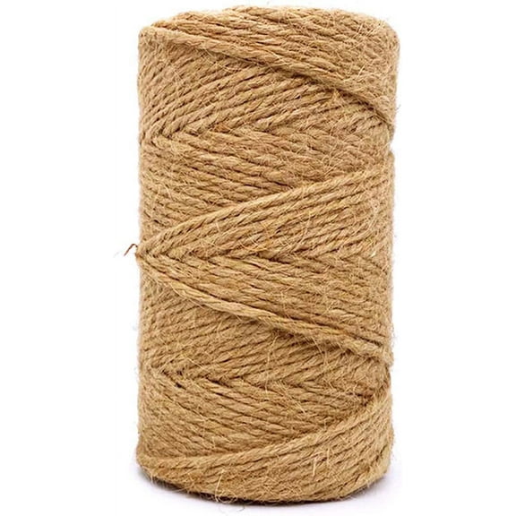 Jute Twine 328 Feet 2.5mm 4Ply Heavy Duty Brown Rope String for Home Gardening Plant Picture Hanger Industrial Packing Mason J Wedding Decorations Crafts
