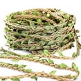 thumbnail image 1 of Jute Twine, 66 Feet Braided Decoration Vine with Artificial Green Leaves for Macrame Wall Decor Party Birthday Wedding Garden Home Decor, 1 of 8