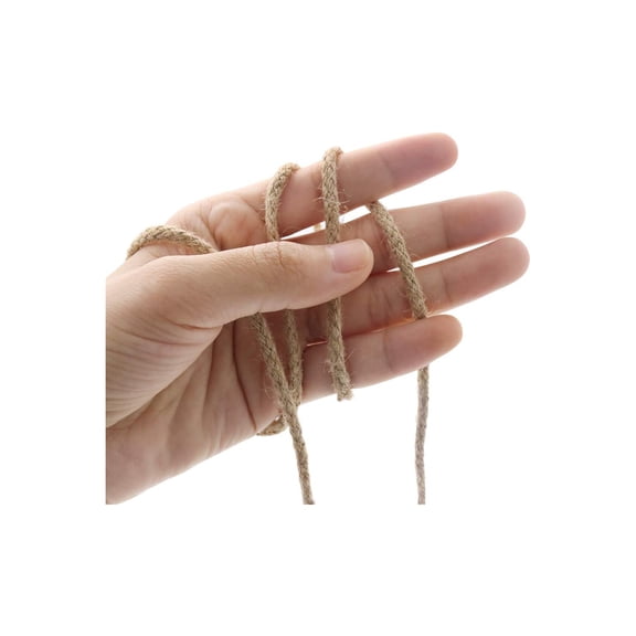 Jute Twine, Braided Jute Rope, Natural Twine String for Crafts, Gift Wrapping, Gardening, Recycling, Macrame Projects and Holiday Decorations