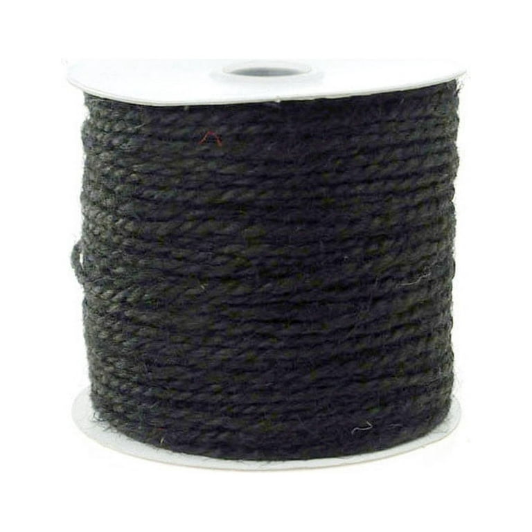 Jute Twine Cord Rope Ribbon, 1/16-inch, 100-yard, Black 