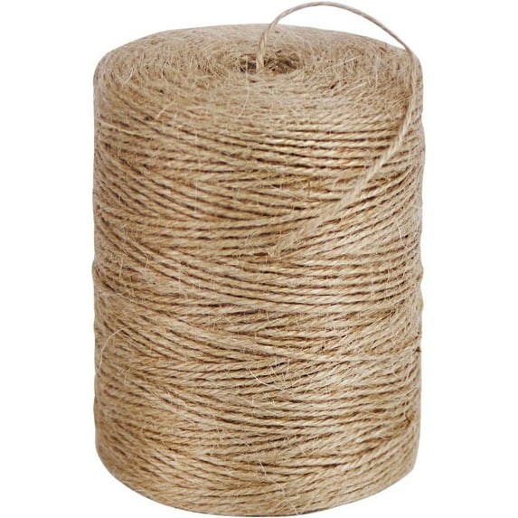 Jute Twine String 800 Feet Natural Thin Twine Craft Gardening Plant Gift Wrapping Tag Art Photo String Wedding Home Decoration Packing Material Christmas Twine Bulk (800 FT * 2mm (3Ply))