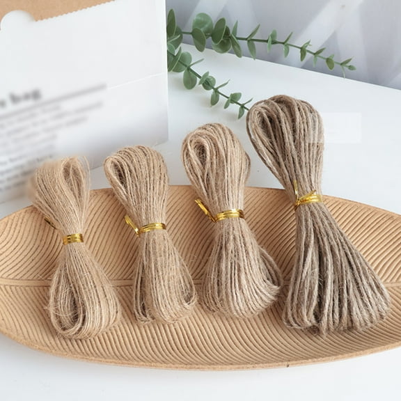 Jute Twine String, Natural Brown Thick Twine Rope for Crafts, Gardening, Tomato, Climbing Plant, Tie Floristry, Gift Wrapping Packing, Christmas, Wedding Decor, 5m