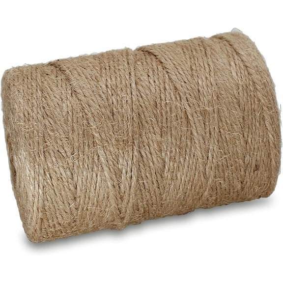 Jute Twine String Natural Thick Heavy Duty Brown Twine for Crafts, Gift Wrapping, Photos, Home Decor, Wedding, Christmas and Gardening.