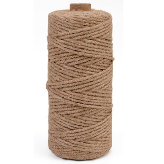 Jute Twine String Natural Thick for Crafts, Outdoor, Gardening, Gift Wrapping, Plants, Packing Materials (Brown)