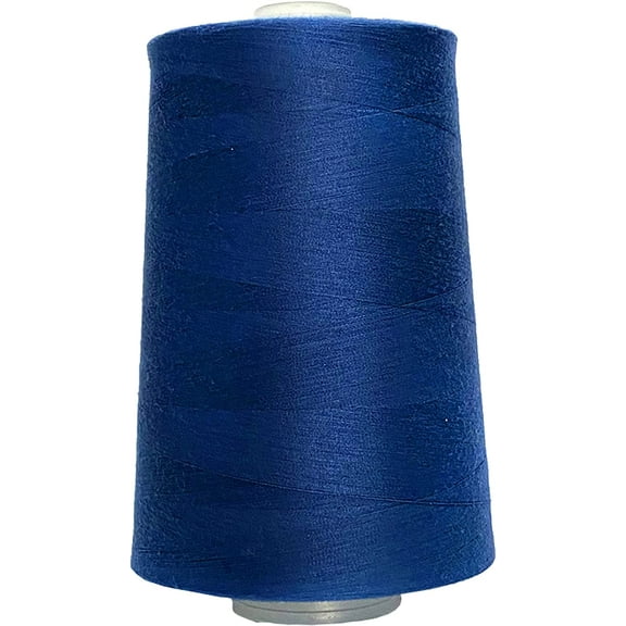 Jutemill Brand - Blue Textured Polyester Sewing Thread for Serger Overlock Machine All Purpose Jumbo Spool 25600 Yards