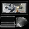 Jutieuo Clear Paper Money Holders for Collectors 100 Pieces