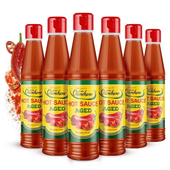 Jutiquile Sabor Olanchano Mild Hot Sauce, Aged  Pepper, 4.5 fl oz, 6-Pack