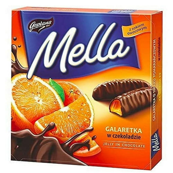 Jutrzenka MELLA | Cocolate Coated | Orange Jelly | 6.7oz | Pack of 3