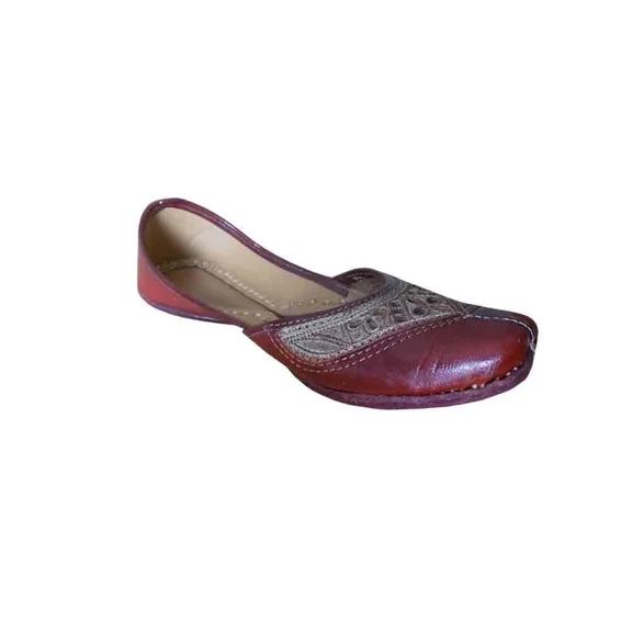 Jutties Shoes Punjabi Indian Women Flats Flat Womens Slip Leather US 6.5