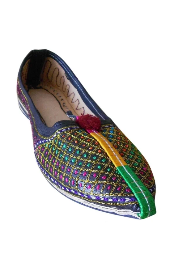 Jutties Shoes Punjabi Indian Women Flats Flat Womens Slip Leather US 7